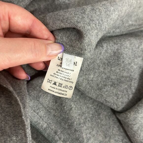 Unlabel Gray Wool Blend Long Sleeve Fit & Flare Dress Size S - Picture 8 of 13